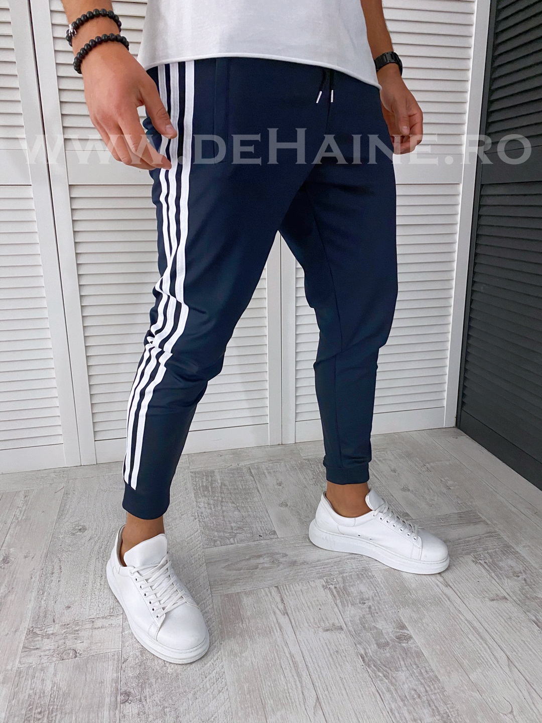 Pantaloni de trening bleumarin conici B3058 114-4